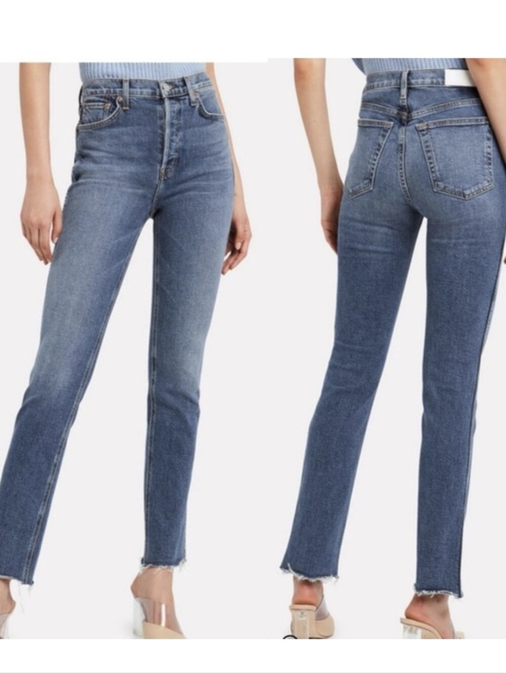 Re/Done Double Needle Long Jeans